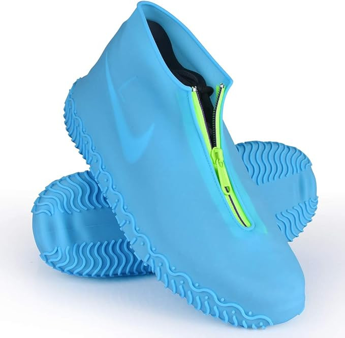 Silicone Waterproof Shoe Covers, Upgrade Reusable Overshoes with Zipper, Resistant Rain Boots Non... | Amazon (US)