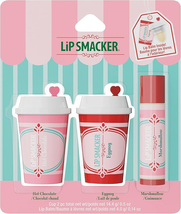 Lip Smacker Holiday Café Balm Trio, Moisturizing Lip Balm Set with Festive Flavors, Collectible ... | Amazon (US)