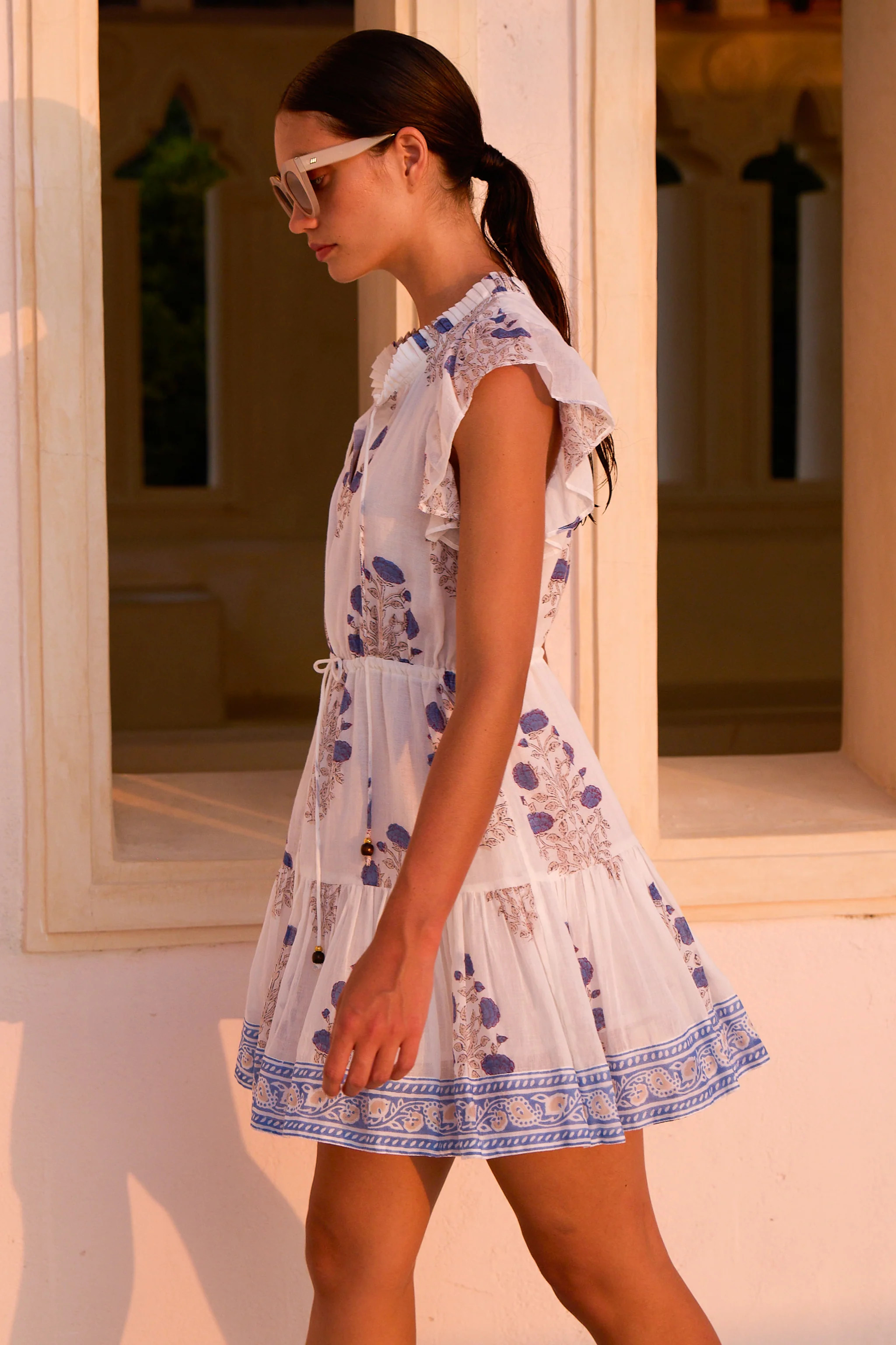 Cinched Flirty Short- Laguna Blue | Oliphant Design