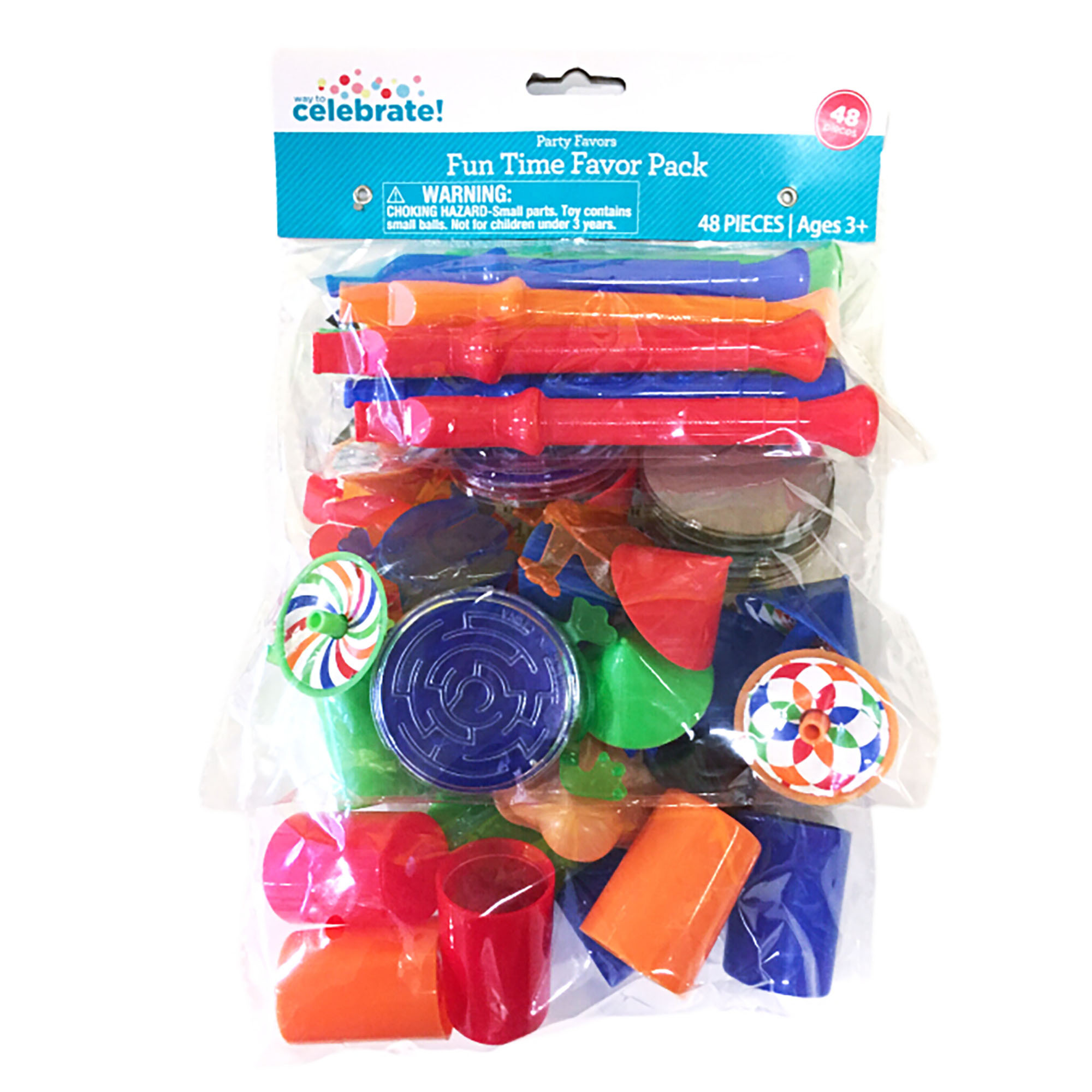 Fun Time Party Favors Value Pack, Way To Celebrate,  48 Pieces | Walmart (US)