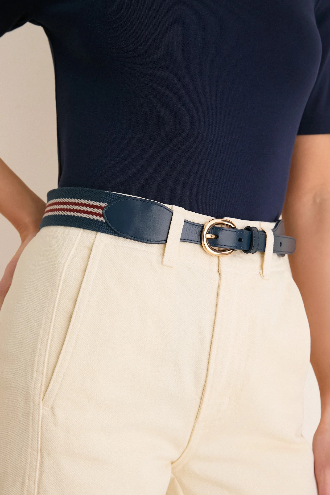 Navy and Red Woven Strap Belt | Tuckernuck (US)
