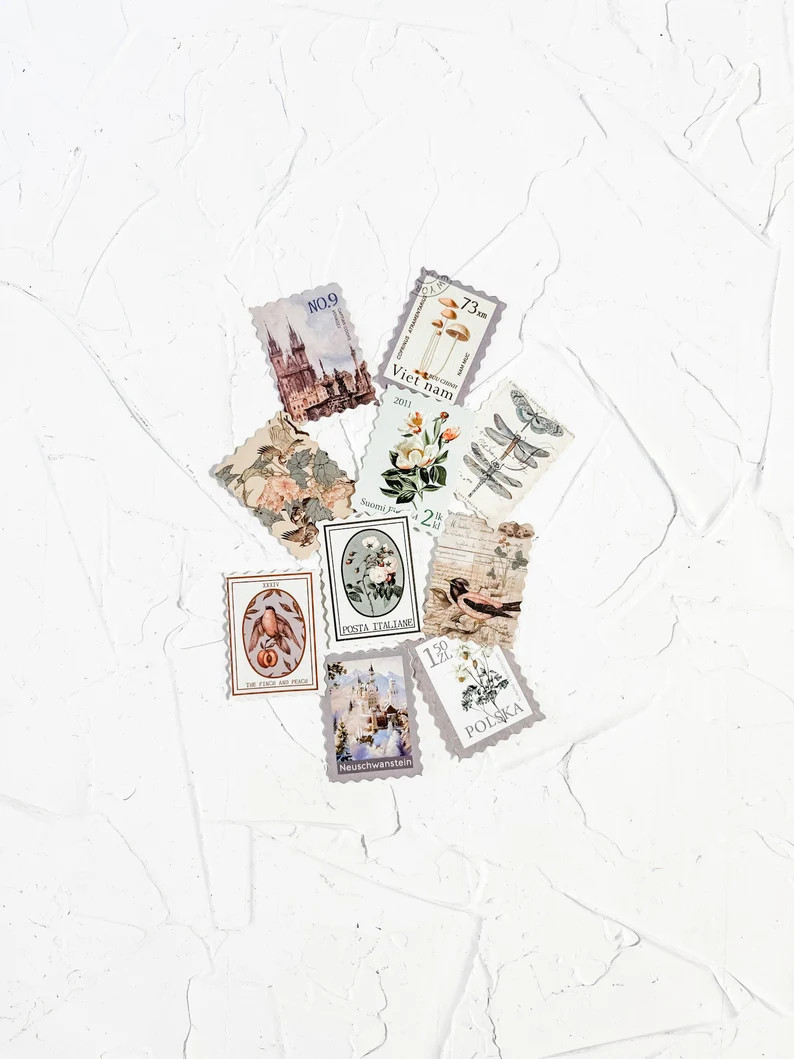 Set of 10 Vintage Stamp Replicas - Etsy | Etsy (US)