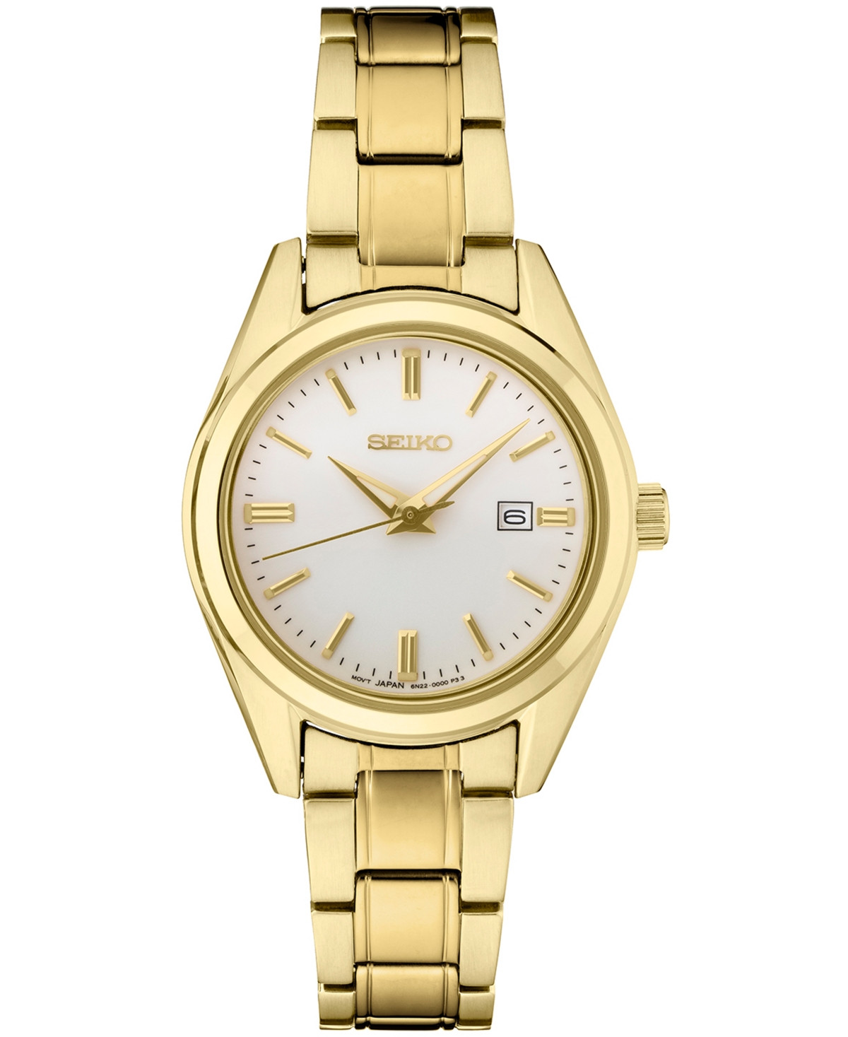 Seiko Women's Essentials Gold-Tone Stainless Steel Bracelet Watch 29.8mm - Gold | Macy's