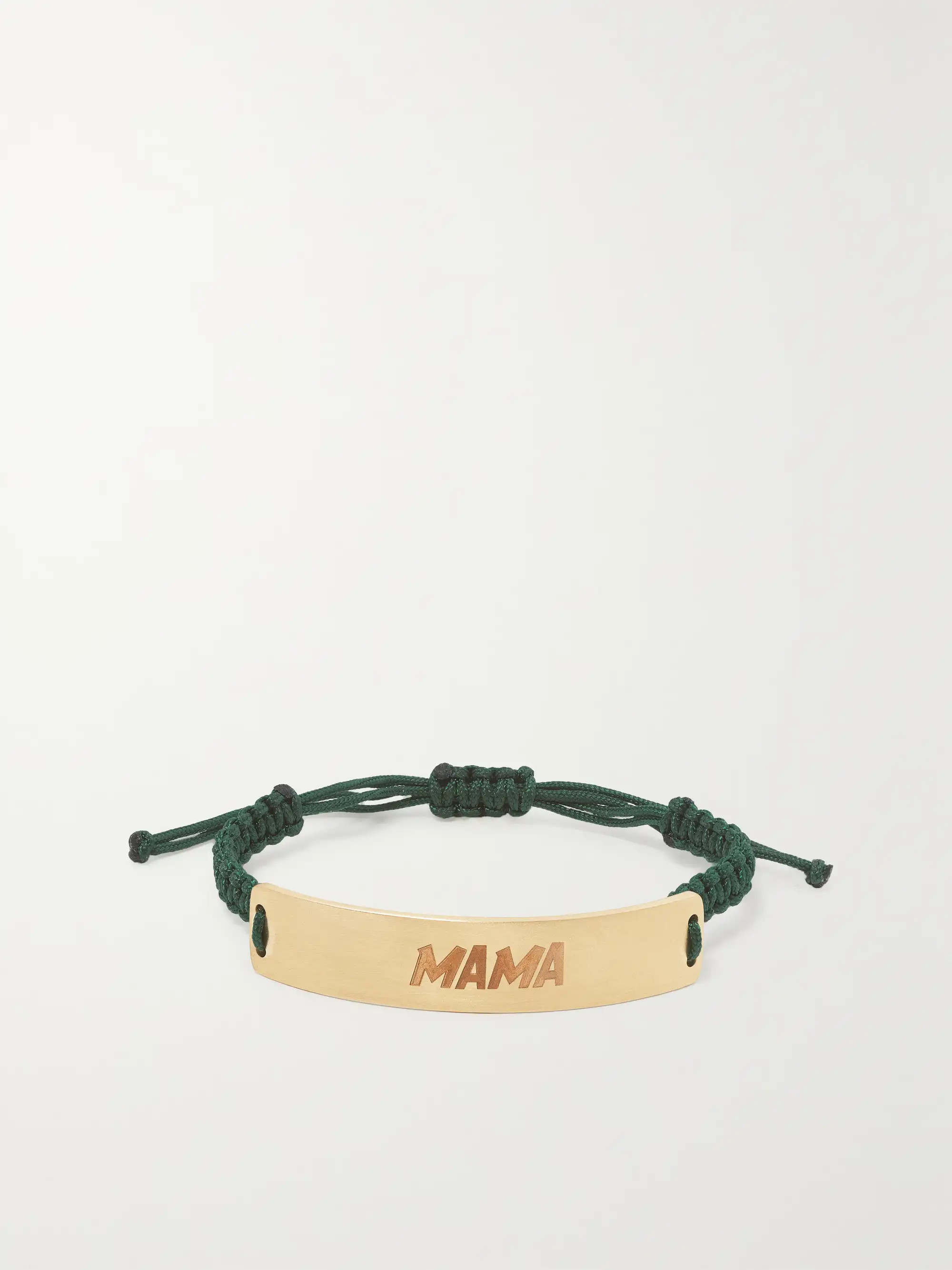 Mama 18-karat gold and cord bracelet | NET-A-PORTER (US)