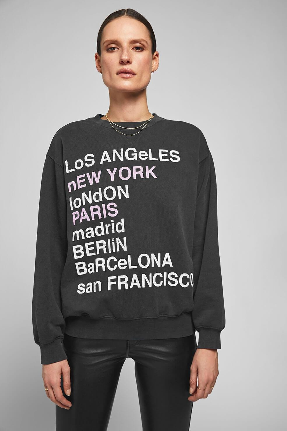 City Love Sweatshirt - Charcoal | ANINE BING