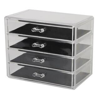 Simplify 4-Tier Cosmetic & Jewelry Chest in Clear | 9.5" x 5.5" x 7.5" | Michaels® | Michaels Stores