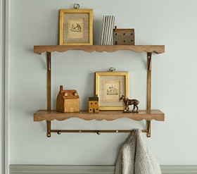 Chris Loves Julia Metal and Wood Tiered Shelf (24"x 18") | Pottery Barn Kids