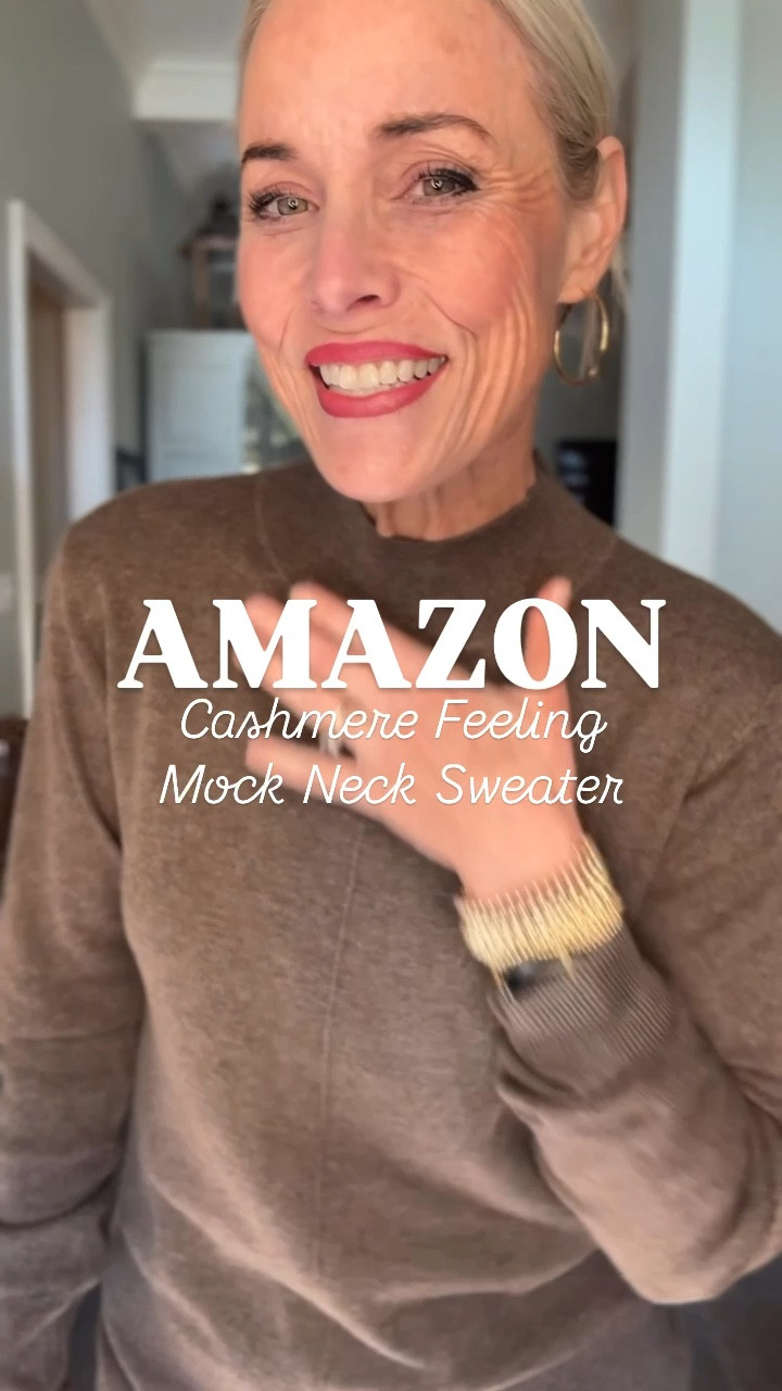 Cozy, chic, and oh-so-soft! Everyone has been loving these Amazon cashmere-like sweaters, so I couldn’t resist snagging this stunning mock neck sweater from @arachcloz. It’s a true wardrobe staple—luxuriously soft, stylish, and versatile enough to wear all year long!

I am in a size medium, and this sweater comes S-XXL!

Perfect for layering on cooler days or pairing with your favorite jeans or trousers for a polished look. This is comfort and sophistication without the hefty price tag!

#arachcloz
#affordablefashion
#outfitinspo
#over50style
#ltkover50
#ltkover40
#lookforless
#laurenoggsgee
#lookalike
#shopltk
#getyourcolonoscopy


#LTKFindsUnder50 #LTKOver40 #LTKWatchNow