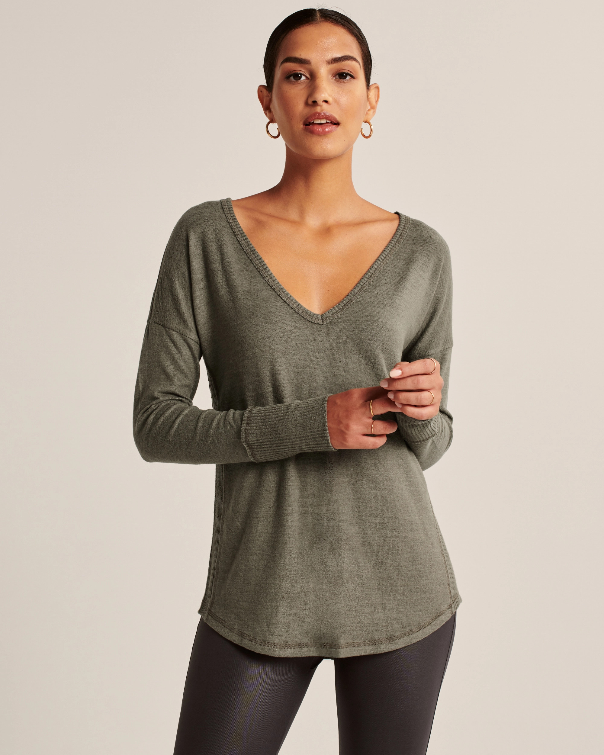 Long-Sleeve Cozy Legging Tee | Abercrombie & Fitch (US)