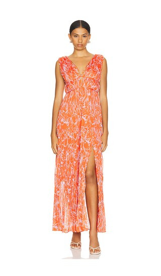 Pescadero Dress in Red Orange Abstract | Revolve Clothing (Global)