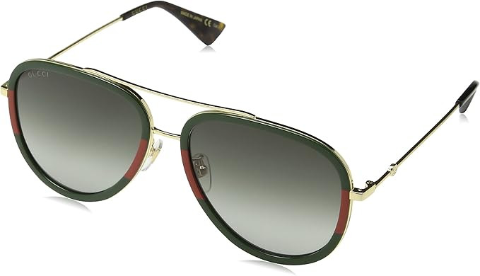 Gucci Women's Pilot Urban Web Block Aviator Sunglasses | Amazon (US)