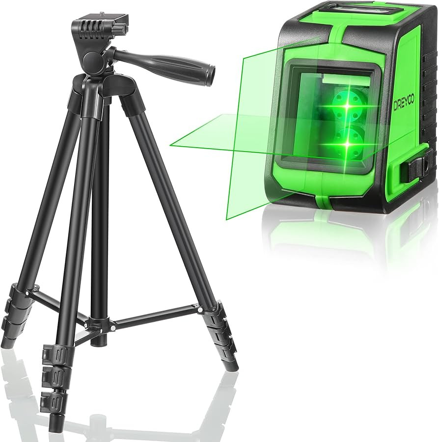Laser Level with Tripod, 50 ft Laser Leveler Tool Laser Level Green Cross Line Self Leveling, Sep... | Amazon (US)