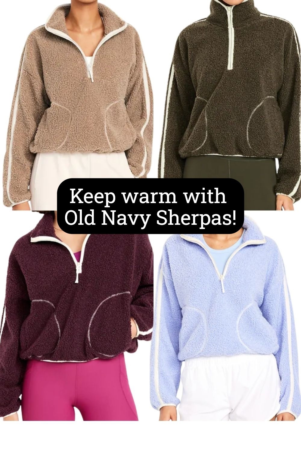 These Old Navy Sherpa sweaters will keep you so warm and cozy all winter long!

#LTKsale #LTKcanada #LTKwinter