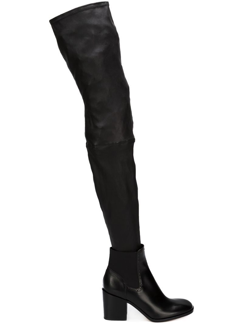 Maison Margiela thigh high boots | FarFetch US