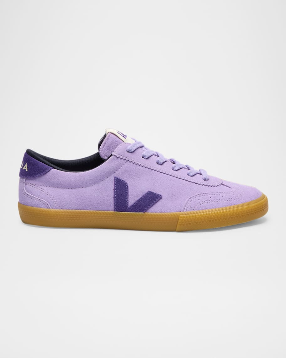 Volley Bicolor Suede Low-Top Sneakers | Neiman Marcus