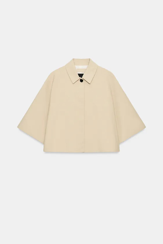 ZARA WOMAN COLLECTIONJacket with main fabric made from cotton yarn. Features a regular collar and... | Zara UK