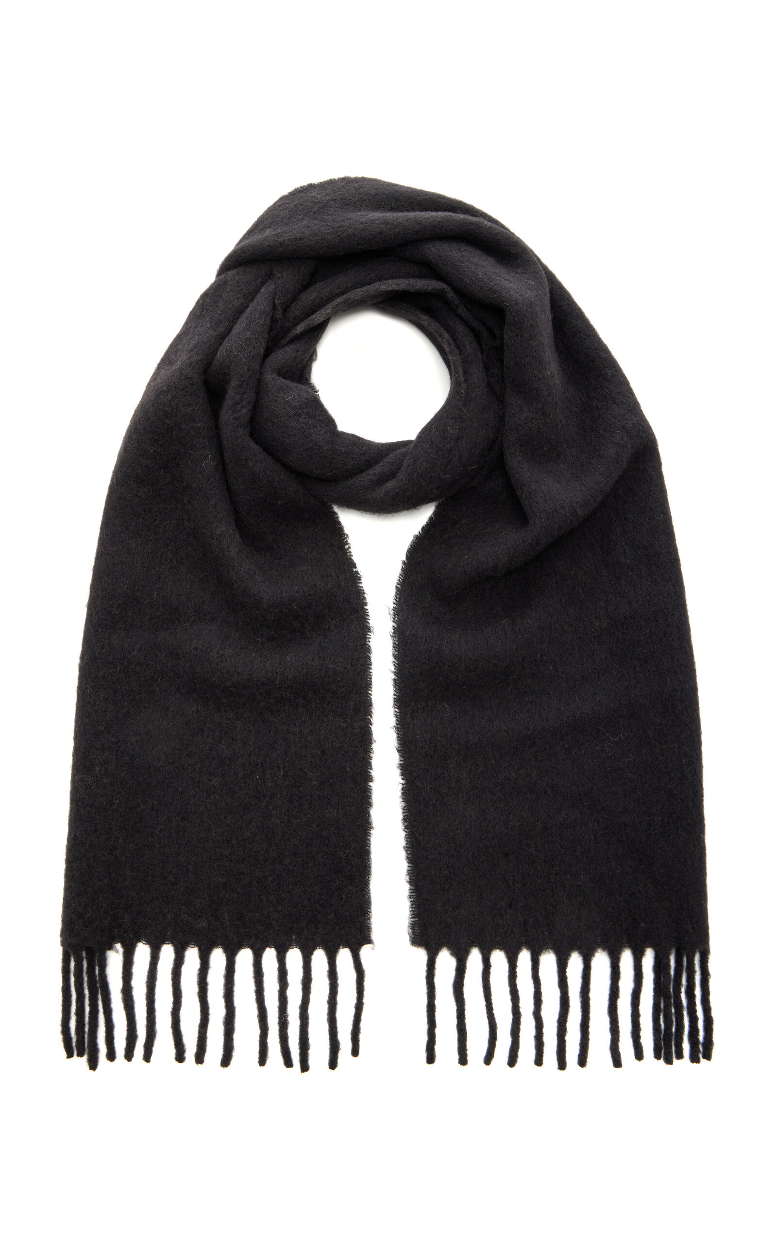 Toteme - Wool-Blend Scarf - Black - OS - Moda Operandi | Moda Operandi (Global)