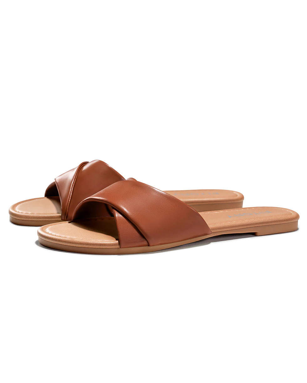 Nina | Women's Simple Flat Slides | Fitory US (for Influencers)