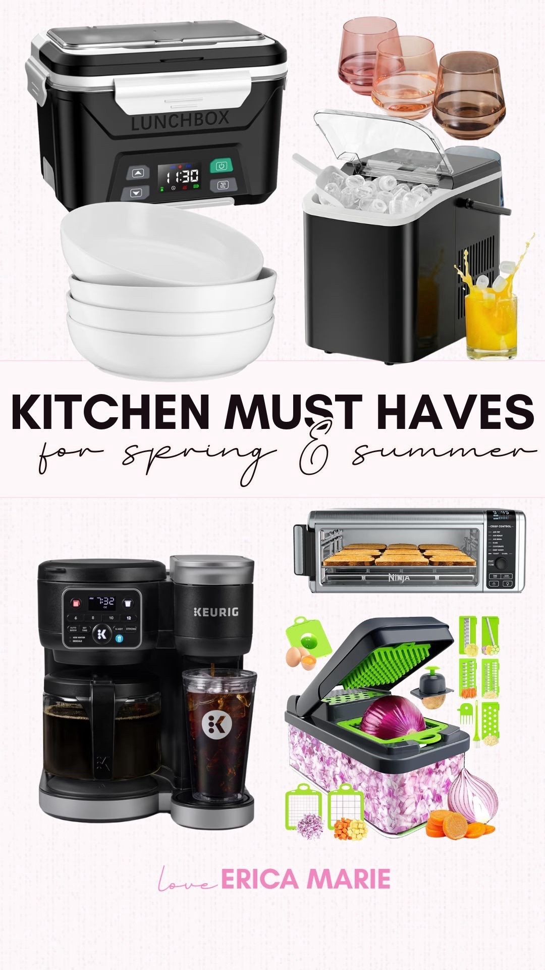 It’s feeling like summer and that means it’s time to get all the kitchen essentials ready for pool season. From the best chopper, to a must for iced coffee drinkers, a Ninja air fryer/toaster combo that is totally worth it, small ice maker, electric lunch box and bowls for salad (or pasta) these are my favorites from Amazon! 
Kitchen essentials 

#LTKSeasonal #LTKOver40 #LTKHome
