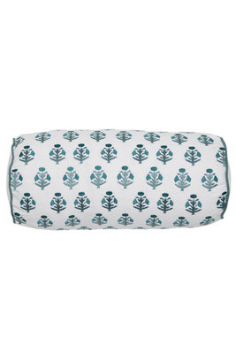 John Robshaw Myrthi Peacock Mini Bolster Decorative Pillow Cover | Anthropologie (US)