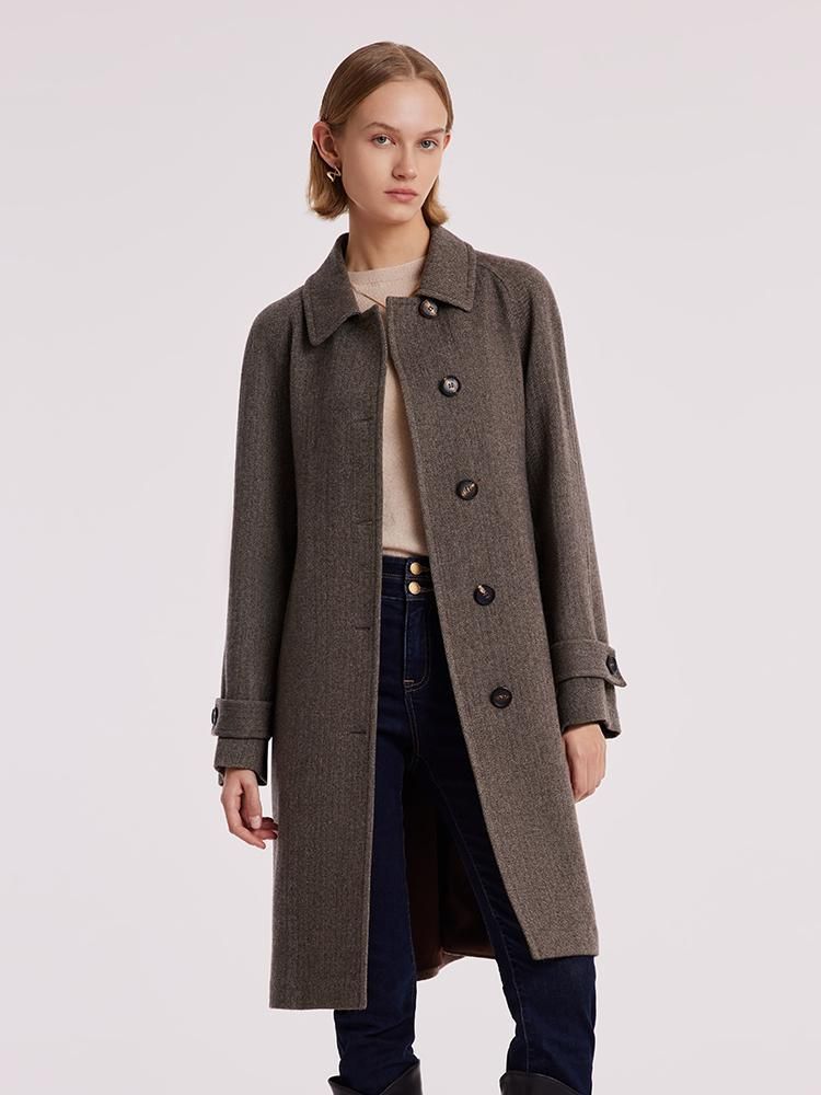 Washable Wool Straight Coat | GoeliaGlobal