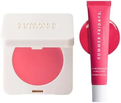 Summer Fridays Pink Glow Essentials - Blush Butter Balm Sunset (0.14 Oz), Tinted Lip Butter Balm ... | Amazon (US)
