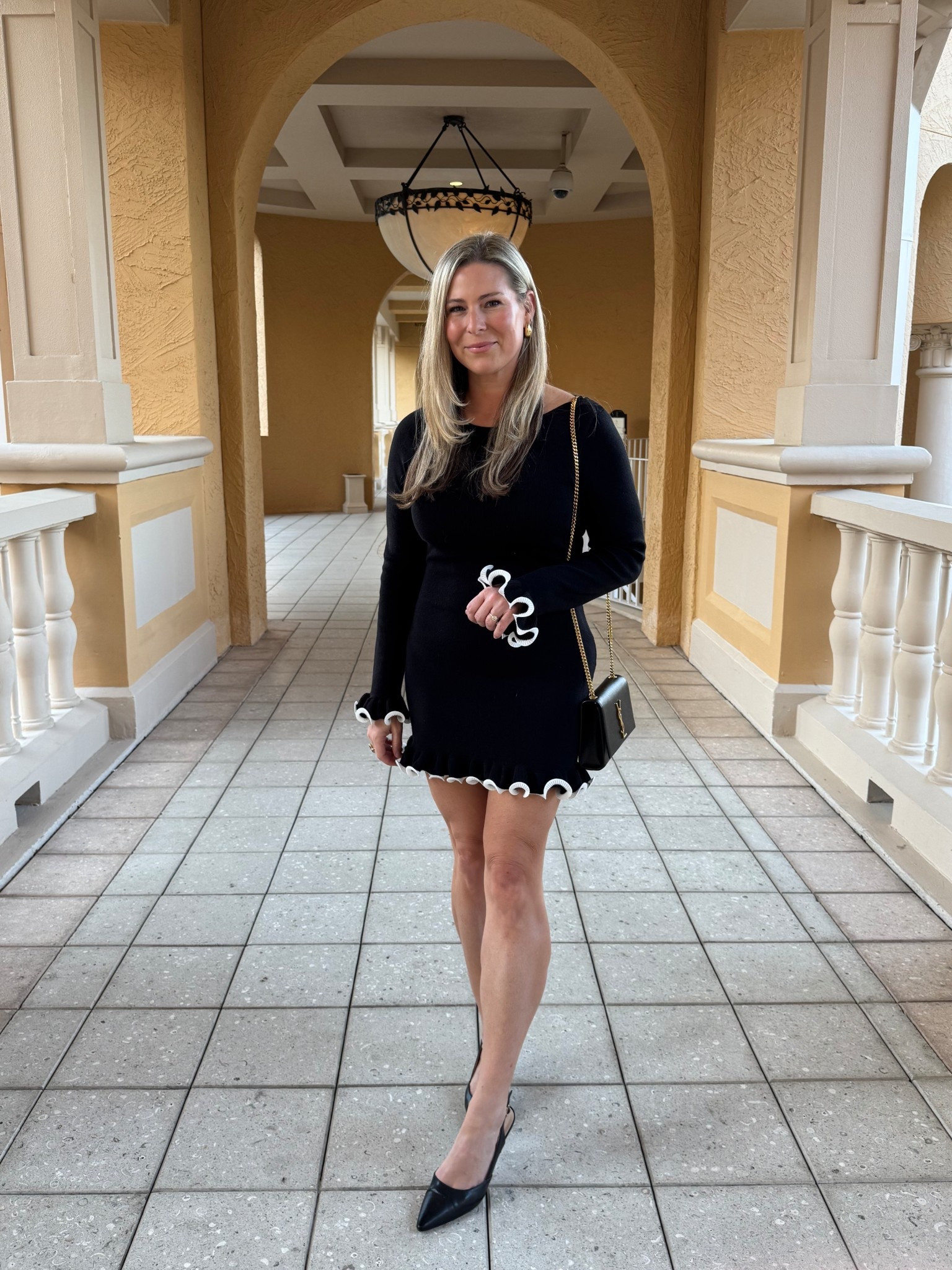 Amazon Dress: medium 
Amazon Heels true to size 