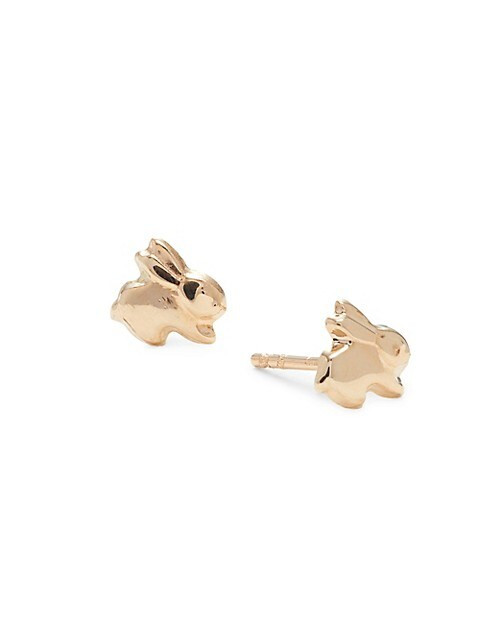 ​14K Yellow Gold Bunny Stud Earrings | Saks Fifth Avenue OFF 5TH