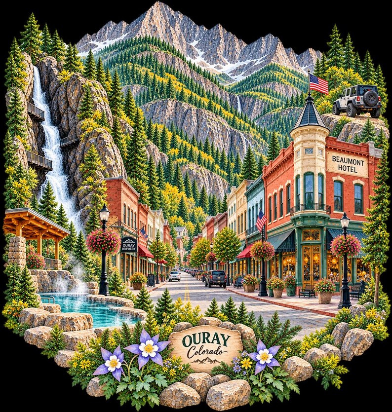 Ouray Colorado PNG, Ouray Watercolor, Colorado Mountain Town Clipart, San Juan Mountains PNG, Tra... | Etsy (Global)