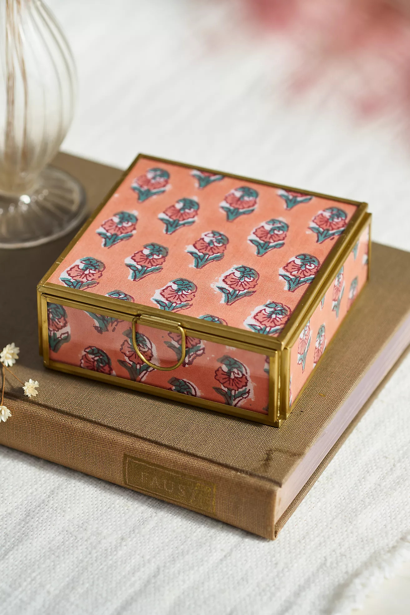 Printed Fabric Brass Box | Anthropologie (US)