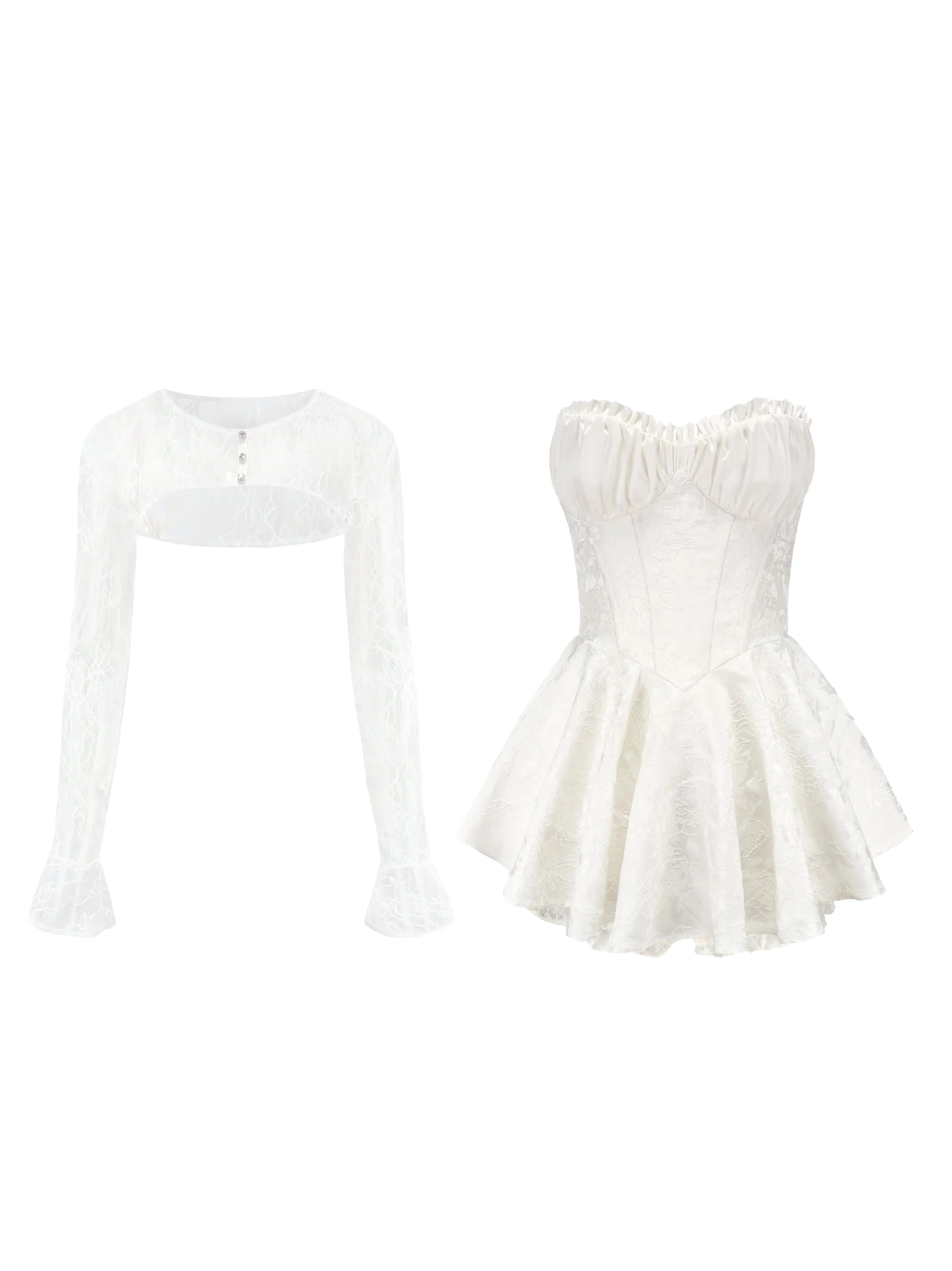 Airina Dress + Jilly Cover (White) | Nana Jacqueline