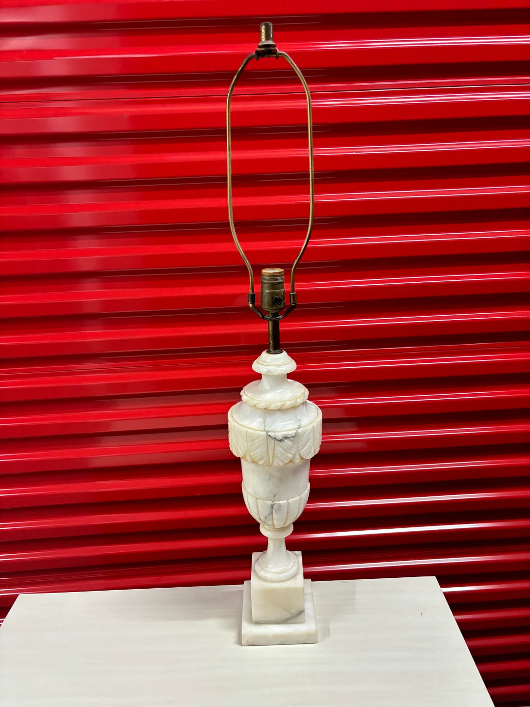 Vintage Carved White Carrara Marble Italian Neoclasic Table Lamp - Etsy | Etsy (US)
