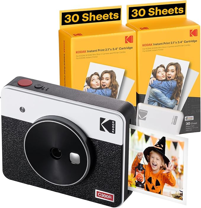 KODAK Mini Shot 3 Retro 4PASS 2-in-1 Instant Digital Camera and Photo Printer (3x3 inches) + 68 S... | Amazon (US)