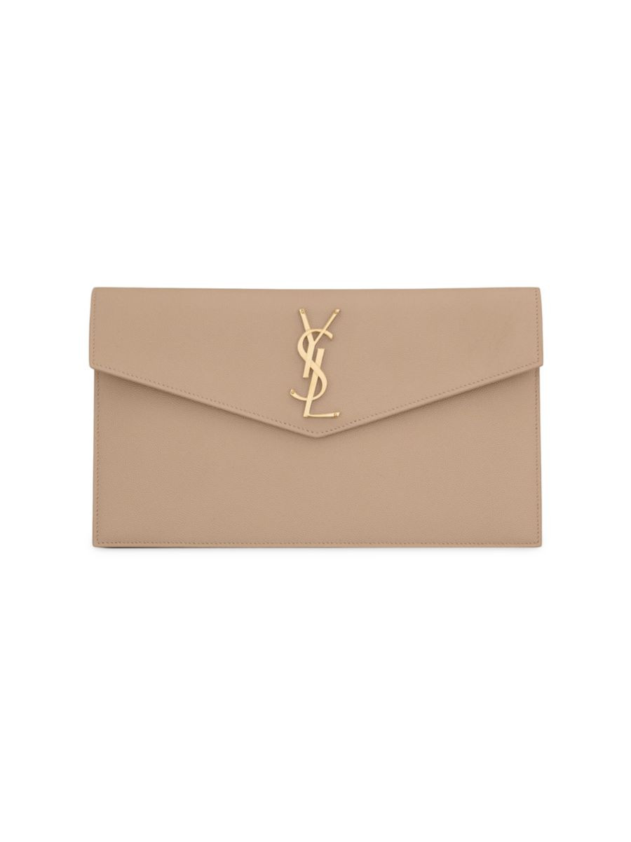 Medium Uptown Leather Clutch | Saks Fifth Avenue