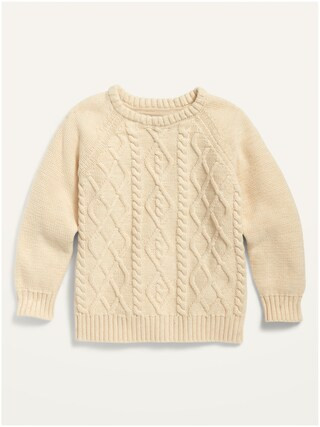 Cable-Knit Crew-Neck Sweater for Toddler Boys | Old Navy (US)