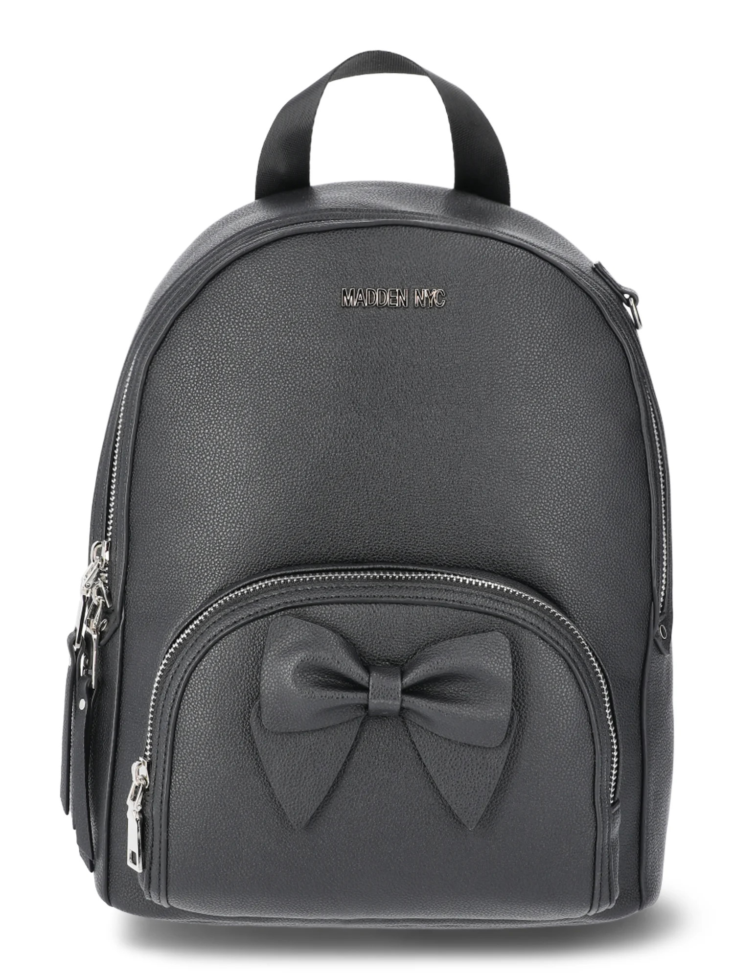 Madden NYC Women's Dome Bow Backpack with Pouch, Black | Walmart (US)