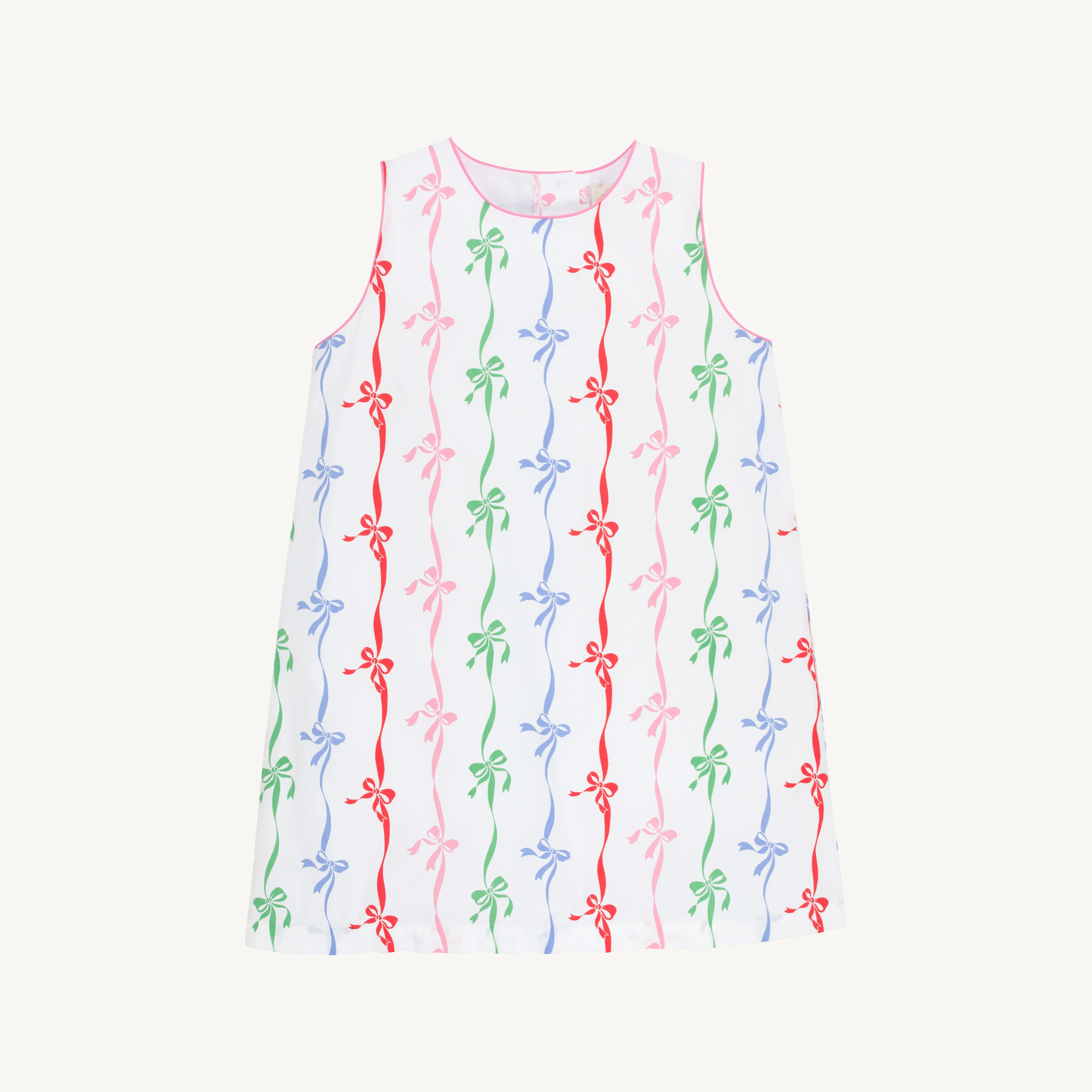 Annie Apron Dress - Bell Court Bows with Hamptons Hot Pink | The Beaufort Bonnet Company
