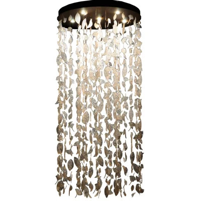 Ginkgo Leaf 6-Light Cluster Geometric Pendant | Wayfair North America