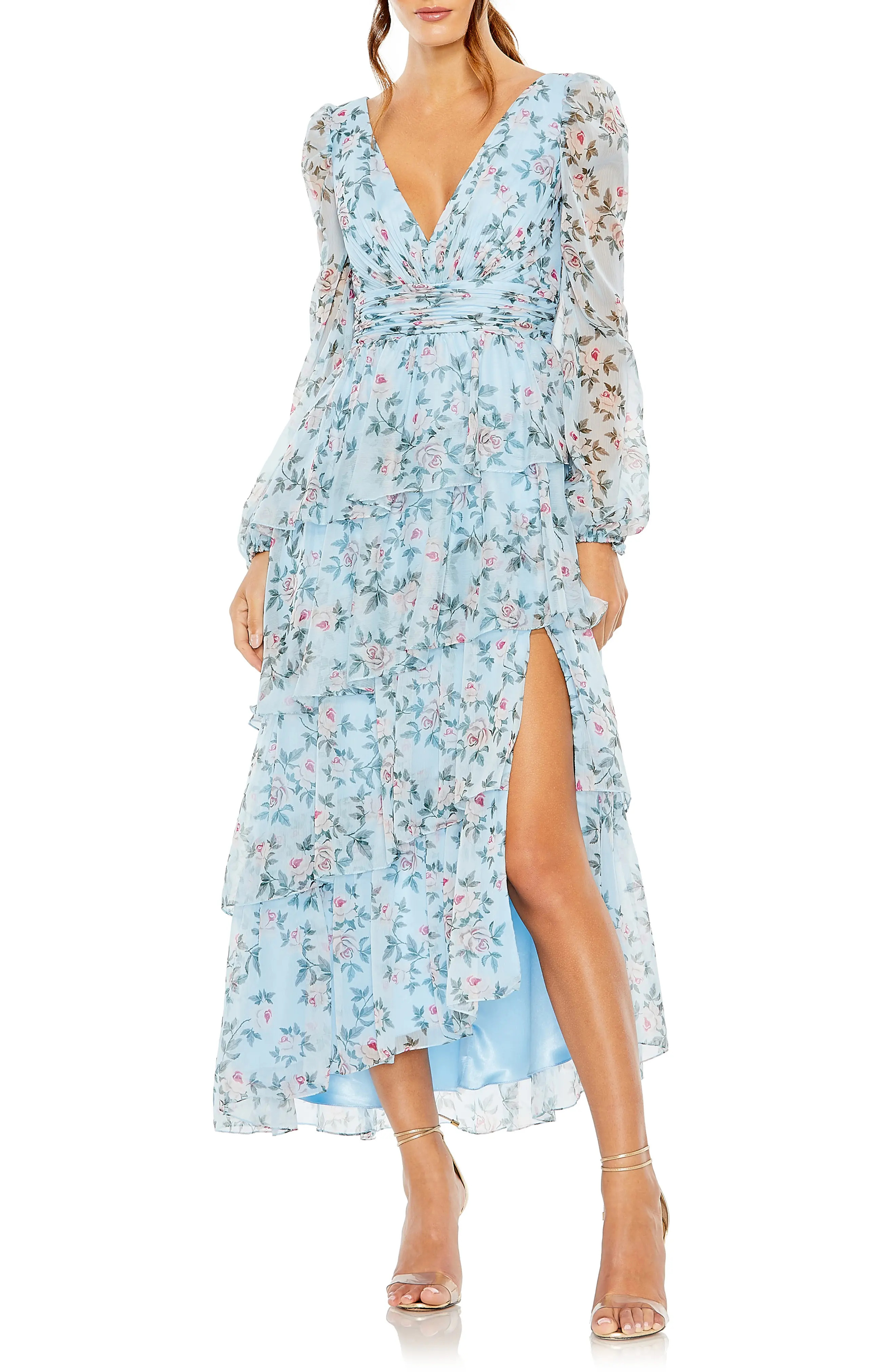 Puff Sleeve Floral Printed Dress (Women) | Nordstrom | Nordstrom