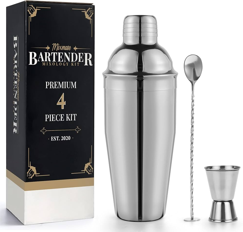 MixMate Premium Cocktail Shaker Set - 4 Piece Bar Shaker Kit Perfect for the House - Includes Mar... | Amazon (CA)