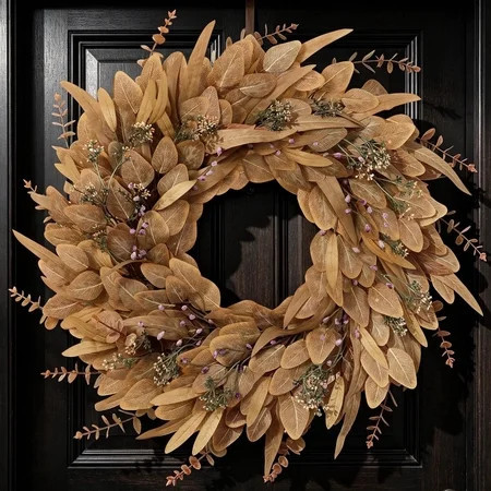 Yastouay Fall Wreaths for Front Door, 26" Autumn Wreath with Eucalyptus for Wall Porch Home Decor | Walmart (US)