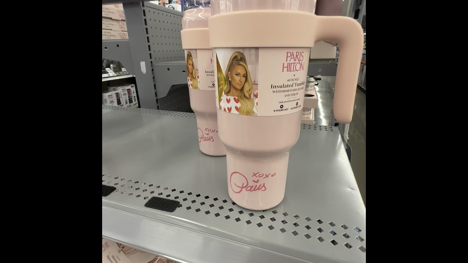Paris Hilton 40 oz Stainless Steel Tumbler with Straw and Lid