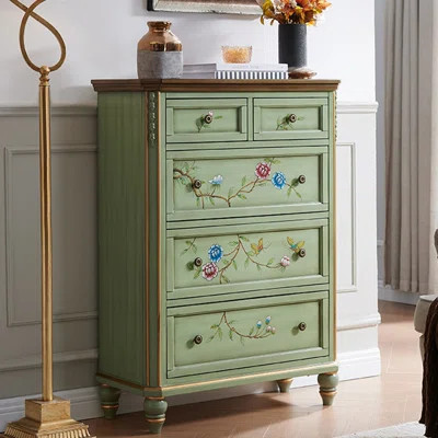 Green Solid Wood Accent Cabinet | Wayfair North America