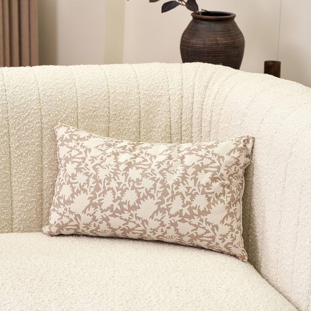 Floral Pillow Covers 12x20 Leaf Decorative Throw Pillow Covers Couch Pillows for Living Room Farm... | Amazon (US)