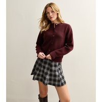 Women's Burgundy Crew Neck Knit Cardigan New Look | New Look (UK)
