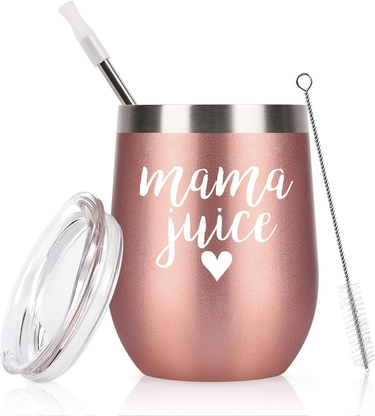 Mama Juice Wine Tumbler, Funny Christmas Birthday Gifts for Mom, Mother, Mom to be, New Mom, Preg... | Amazon (US)