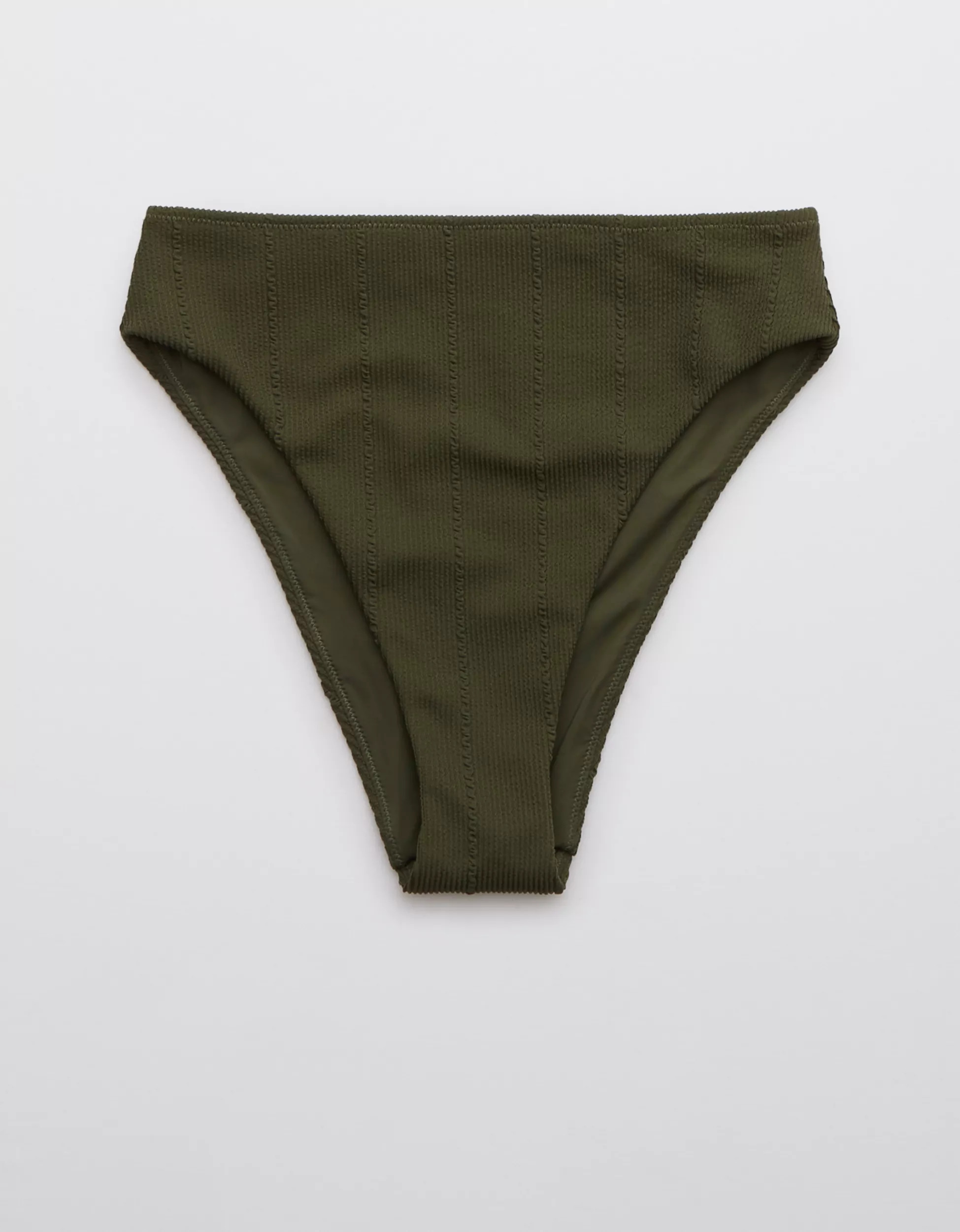 Aerie Crinkle High Cut Cheeky Bikini Bottom | American Eagle Outfitters (US & CA)