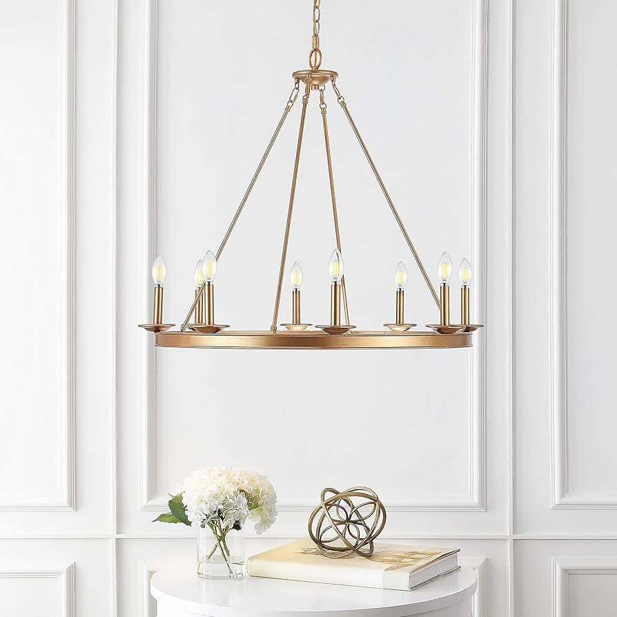 Safavieh CHA4016B Fauna Gold 8-Light (LED Bulbs Included) Chandelier, 0 | Amazon (US)