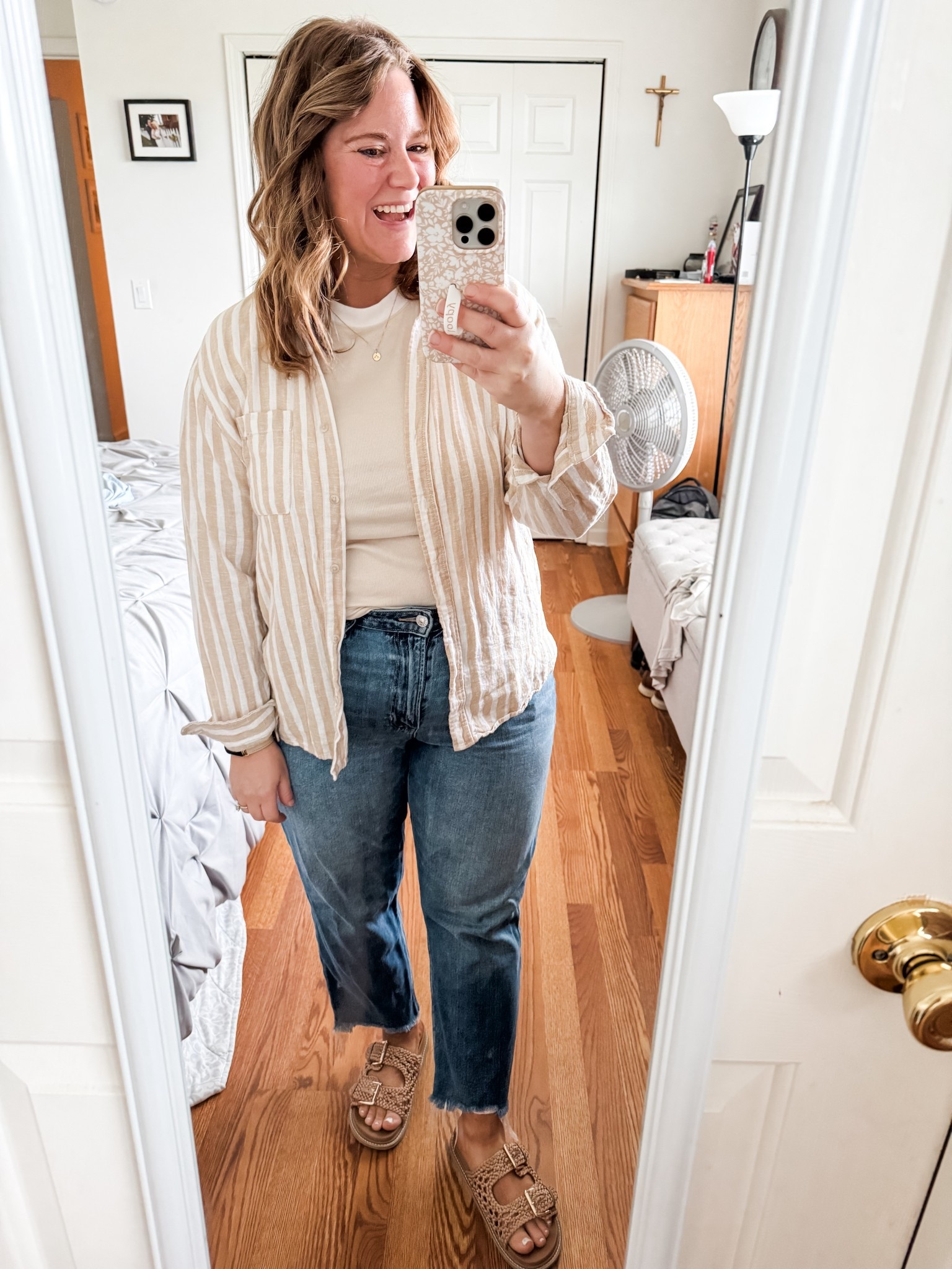Teacher outfit for jeans Friday! My tee is from Target and one of my favorites (xl).  My button down is older so I linked similar.  

#LTKWorkwear #LTKMidsize #LTKFindsUnder50