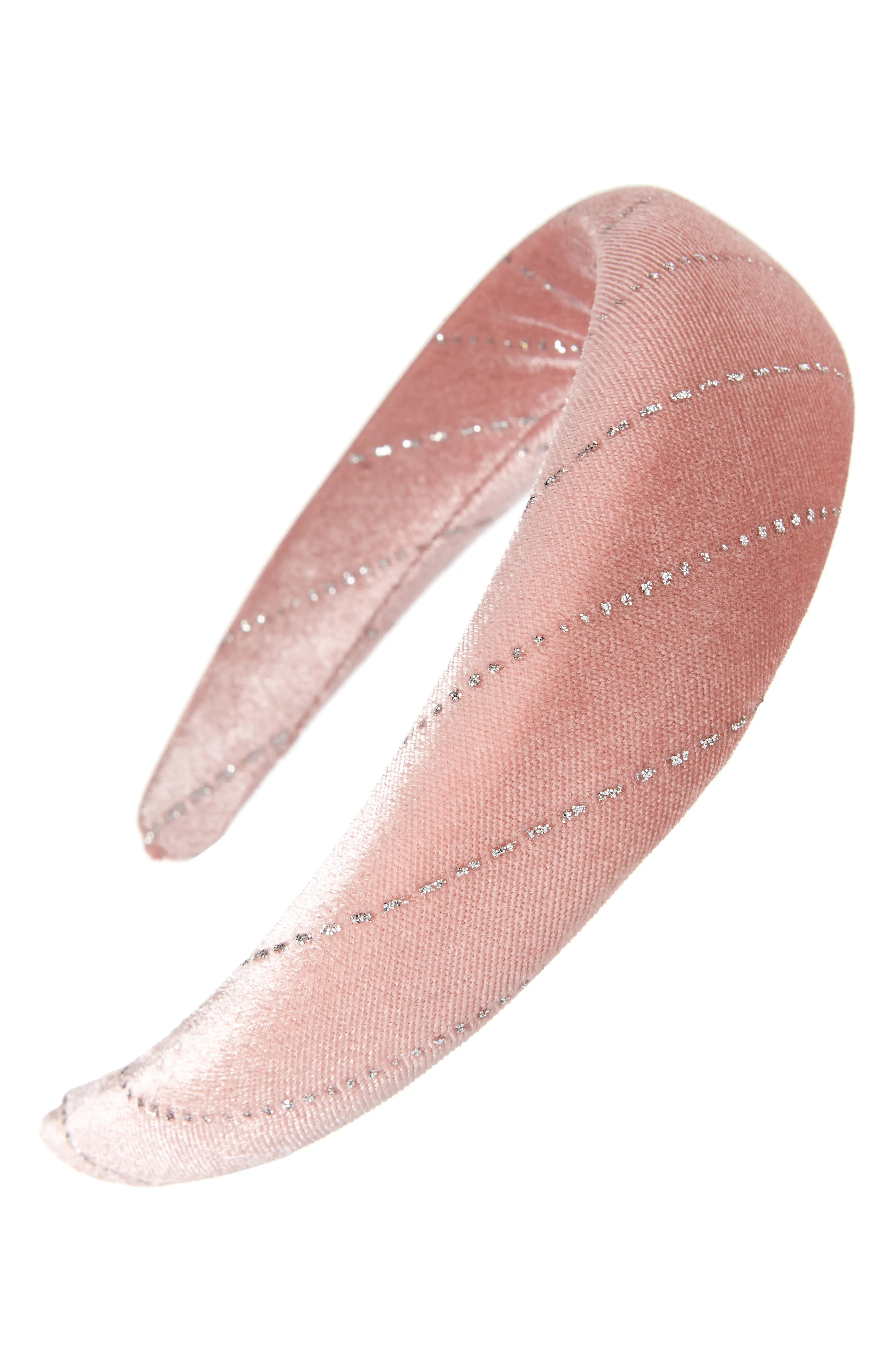 Velvet Metallic Puffy Headband | Nordstrom